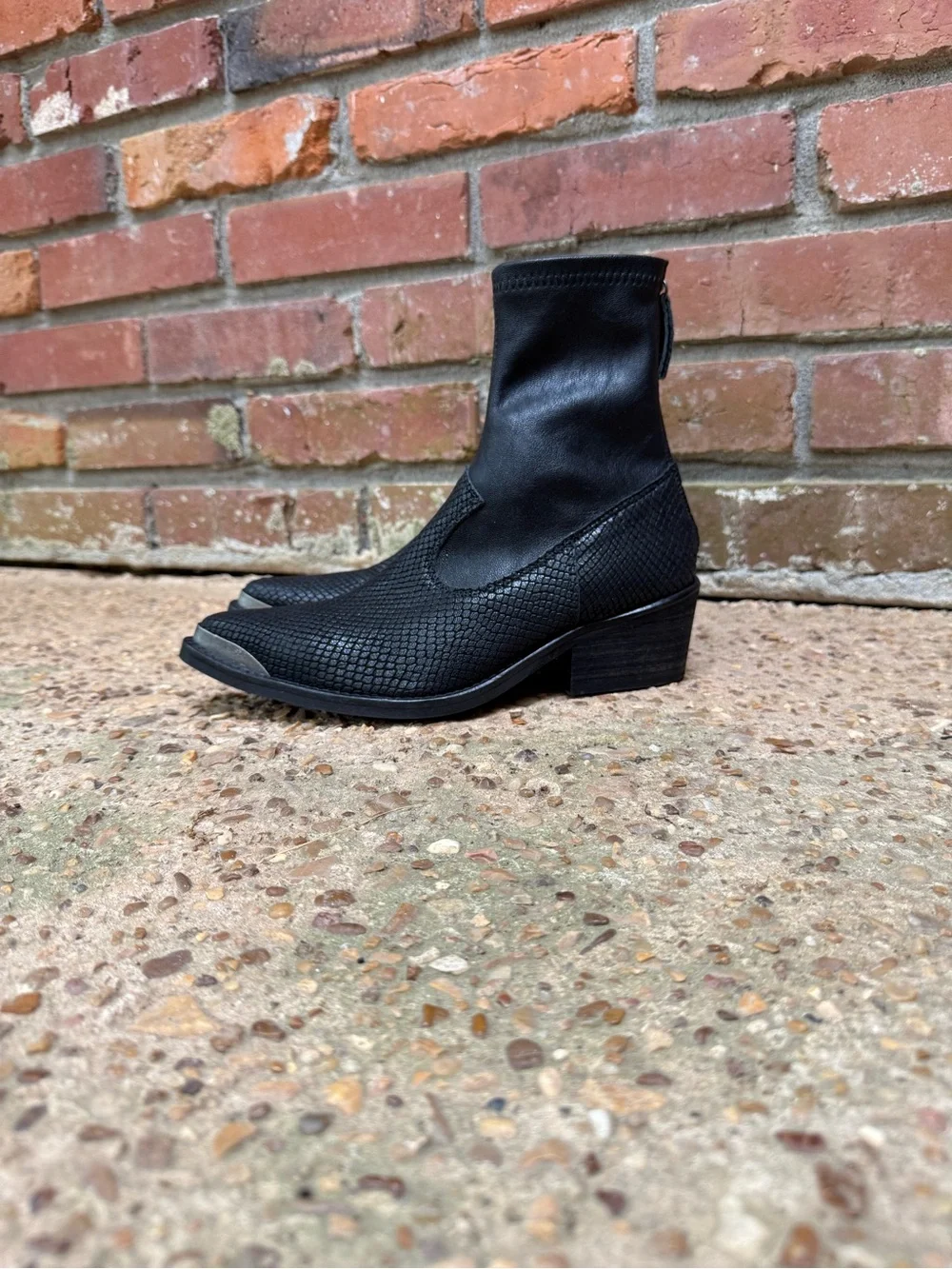 Free People Black Knit Sock Booties